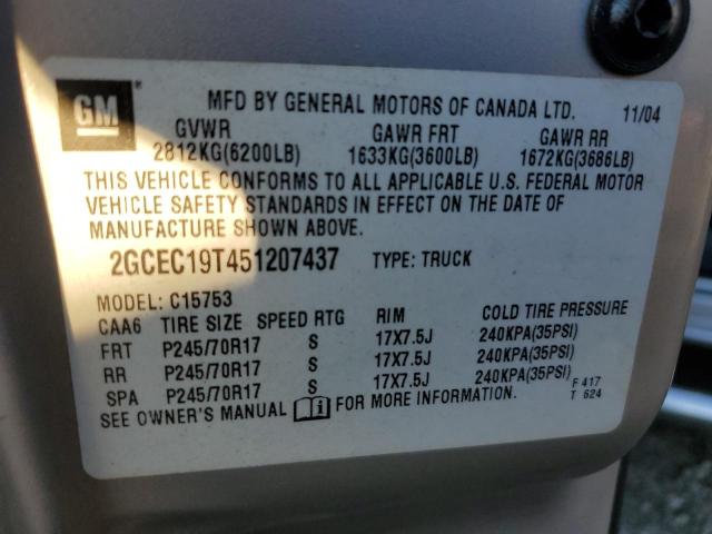 Photo 11 VIN: 2GCEC19T451207437 - CHEVROLET ALL MODELS 