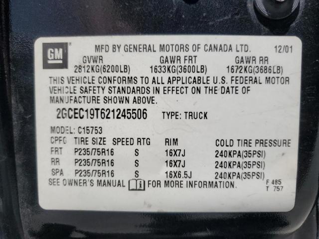 Photo 11 VIN: 2GCEC19T621245506 - CHEVROLET SILVERADO 