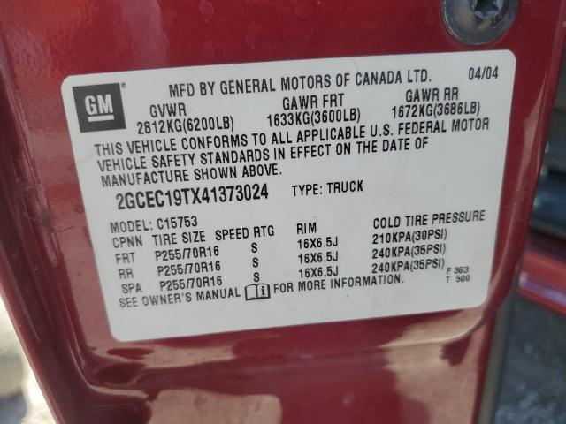 Photo 11 VIN: 2GCEC19TX41373024 - CHEVROLET SILVERADO 