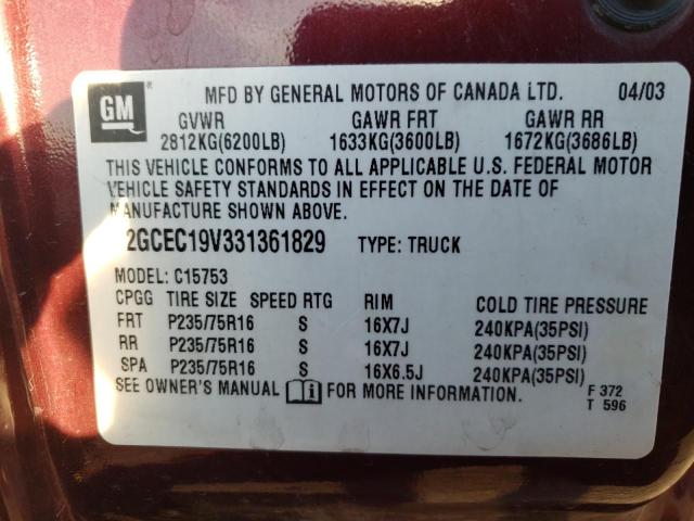 Photo 11 VIN: 2GCEC19V331361829 - CHEVROLET ALL MODELS 