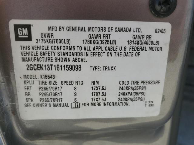 Photo 11 VIN: 2GCEK13T161159098 - CHEVROLET SILVERADO 