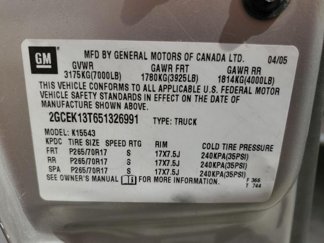 Photo 11 VIN: 2GCEK13T651326991 - CHEVROLET SILVERADO 