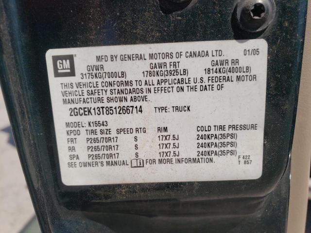 Photo 11 VIN: 2GCEK13T851266714 - CHEVROLET SILVERADO 