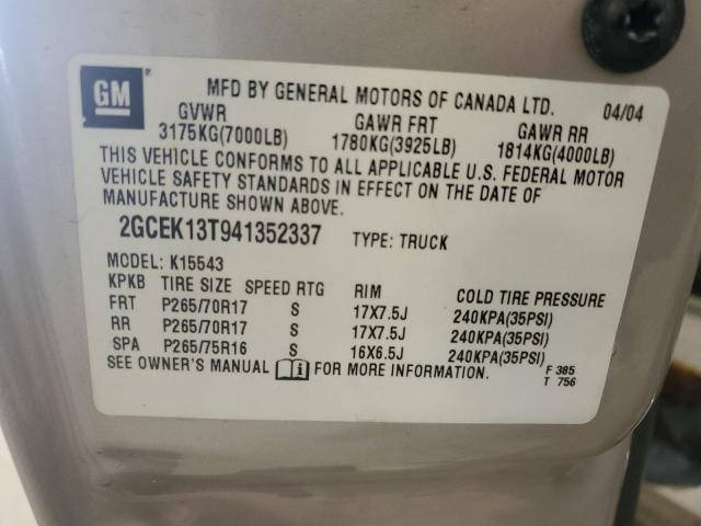 Photo 11 VIN: 2GCEK13T941352337 - CHEVROLET SILVERADO 