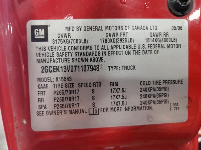 Photo 11 VIN: 2GCEK13V071107948 - CHEVROLET SILVERADO 