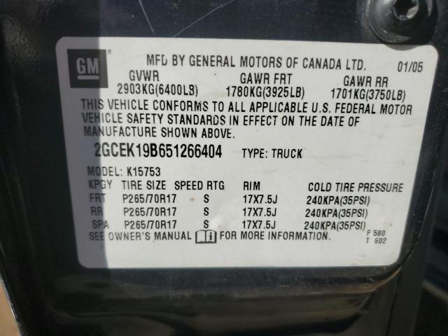 Photo 11 VIN: 2GCEK19B651266404 - CHEVROLET SILVERADO 