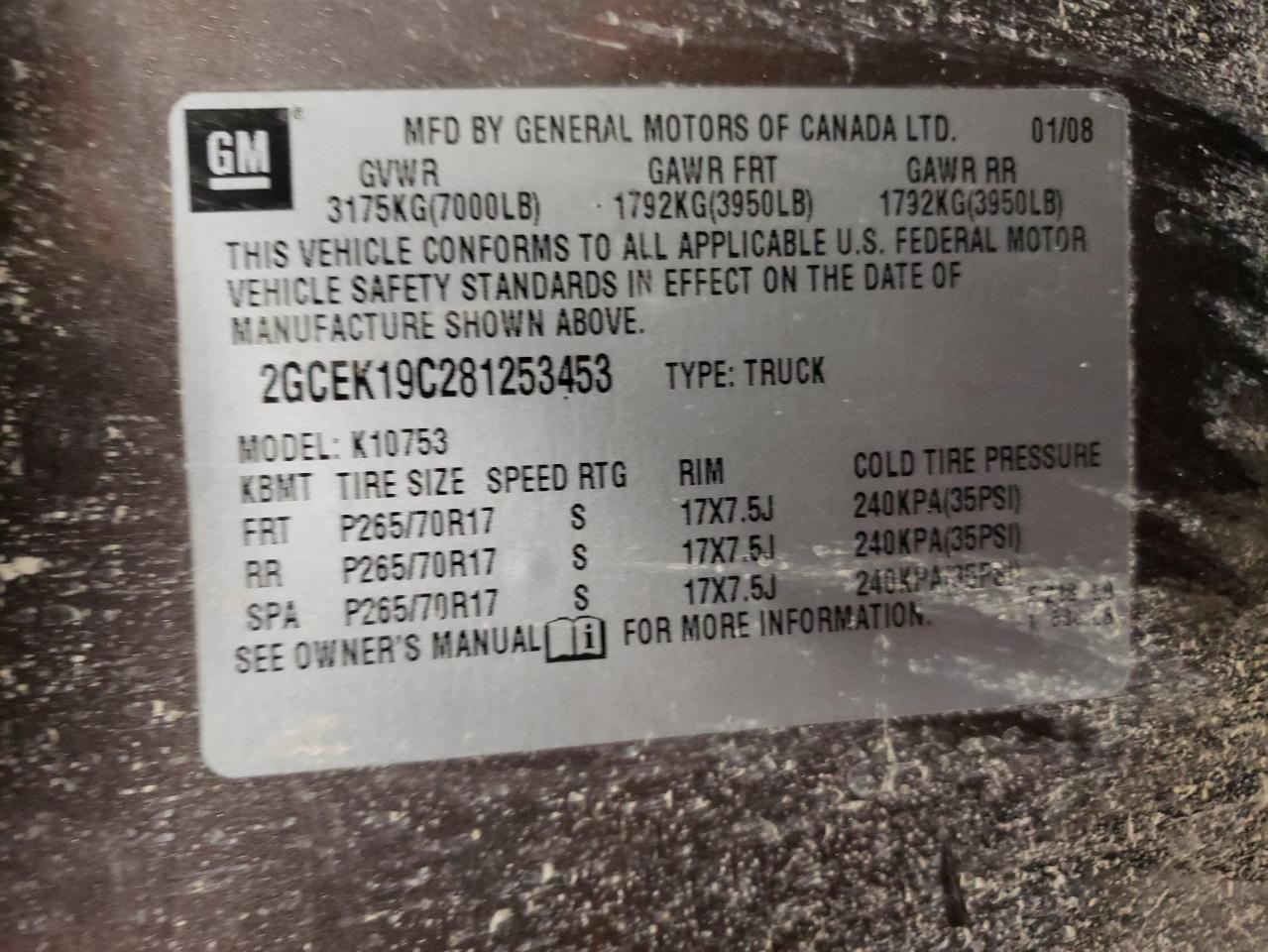 Photo 11 VIN: 2GCEK19C281253453 - CHEVROLET SILVERADO 