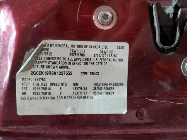 Photo 11 VIN: 2GCEK19R6V1227552 - CHEVROLET GMT-400 K1 