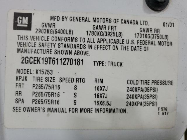 Photo 11 VIN: 2GCEK19T611270181 - CHEVROLET ALL MODELS 