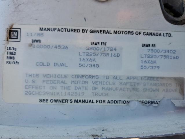 Photo 11 VIN: 2GCHC39N1K1142519 - CHEVROLET GMT 