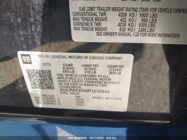 Photo 8 VIN: 2GCPACED6P1152842 - CHEVROLET SILVERADO 