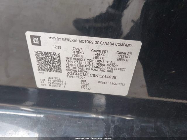 Photo 8 VIN: 2GCRCMEC6K1244638 - CHEVROLET SILVERADO LD 