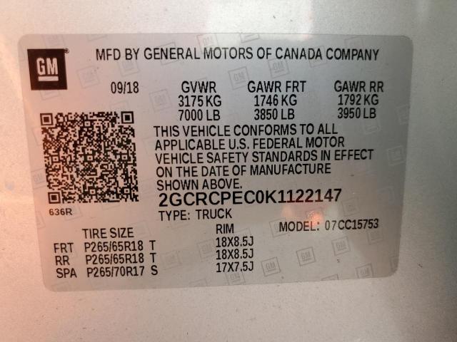 Photo 11 VIN: 2GCRCPEC0K1122147 - CHEVROLET SILVERADO 