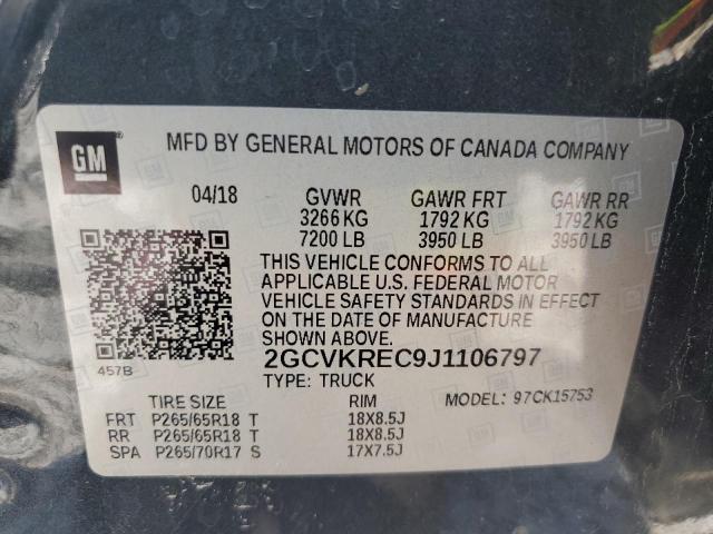 Photo 11 VIN: 2GCVKREC9J1106797 - CHEVROLET SILVERADO 