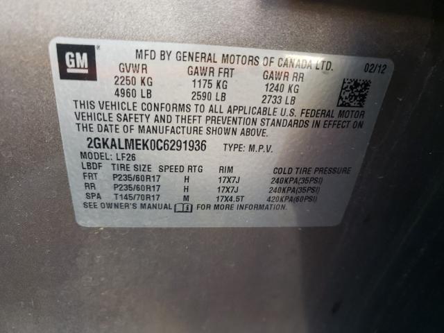 Photo 9 VIN: 2GKALMEK0C6291936 - GMC TERRAIN SL 