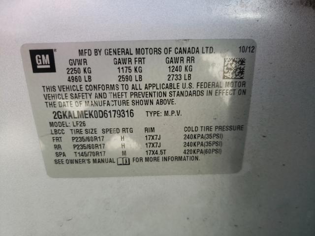 Photo 9 VIN: 2GKALMEK0D6179316 - GMC TERRAIN SL 