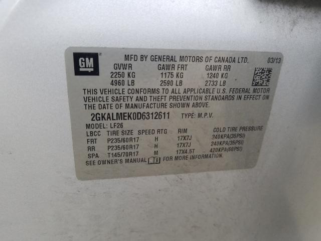 Photo 9 VIN: 2GKALMEK0D6312611 - GMC TERRAIN SL 