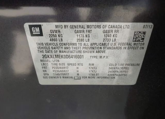 Photo 8 VIN: 2GKALMEK0D6416001 - GMC TERRAIN 