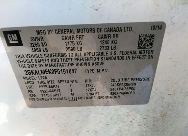 Photo 8 VIN: 2GKALMEK0F6191047 - GMC TERRAIN 