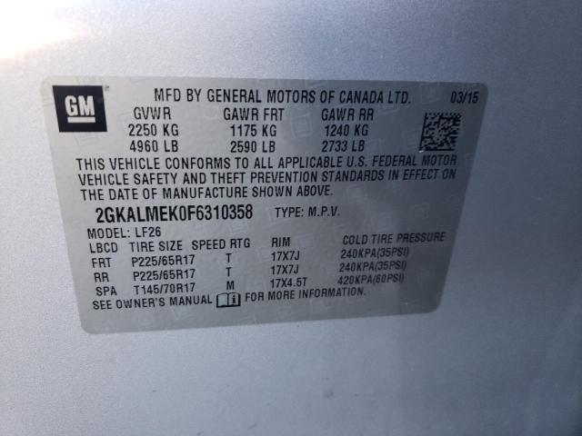 Photo 11 VIN: 2GKALMEK0F6310358 - GMC TERRAIN SL 