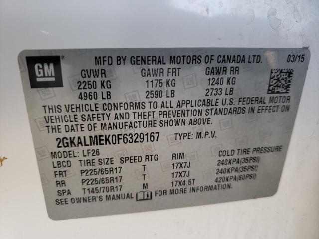 Photo 9 VIN: 2GKALMEK0F6329167 - GMC TERRAIN SL 