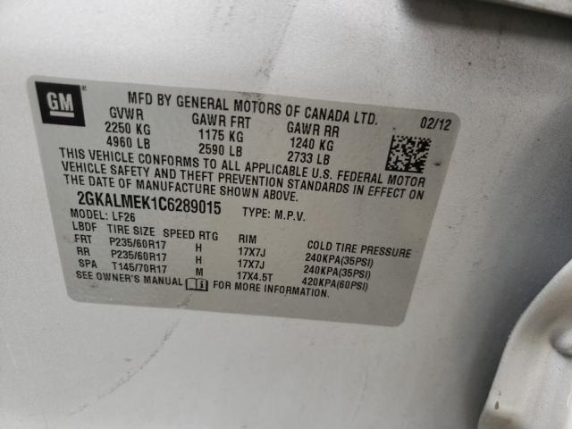 Photo 9 VIN: 2GKALMEK1C6289015 - GMC TERRAIN SL 