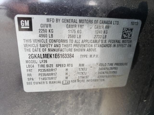 Photo 9 VIN: 2GKALMEK1E6163384 - GMC TERRAIN SL 