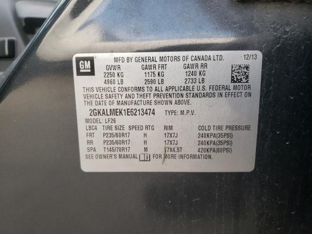 Photo 9 VIN: 2GKALMEK1E6213474 - GMC TERRAIN SL 