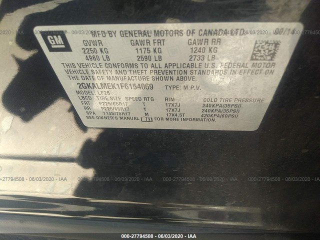 Photo 8 VIN: 2GKALMEK1F6154069 - GMC TERRAIN 