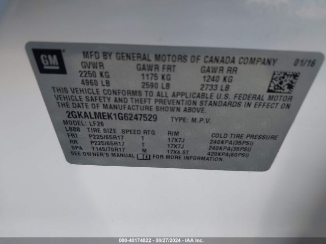 Photo 8 VIN: 2GKALMEK1G6247529 - GMC TERRAIN 