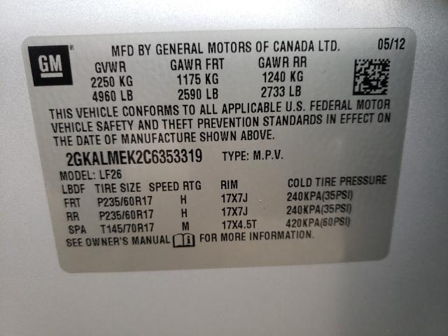 Photo 9 VIN: 2GKALMEK2C6353319 - GMC TERRAIN SL 