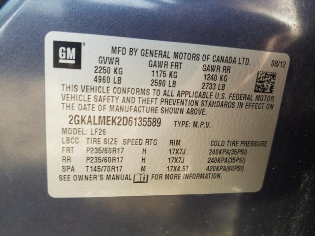 Photo 9 VIN: 2GKALMEK2D6135589 - GMC TERRAIN SL 