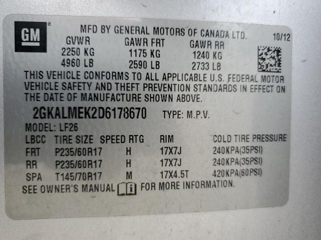 Photo 12 VIN: 2GKALMEK2D6178670 - GMC TERRAIN SL 