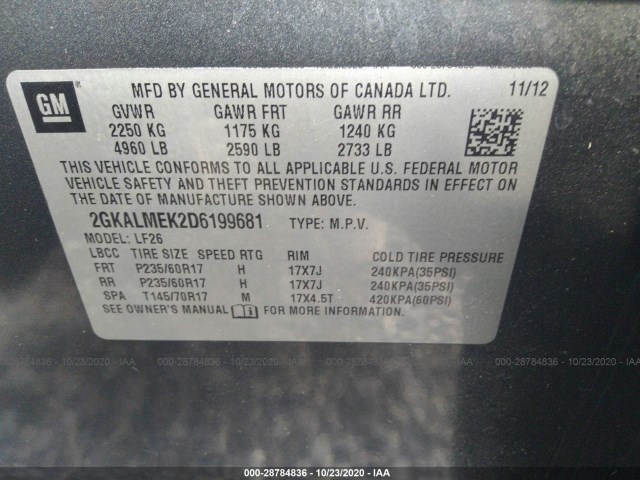 Photo 8 VIN: 2GKALMEK2D6199681 - GMC TERRAIN 