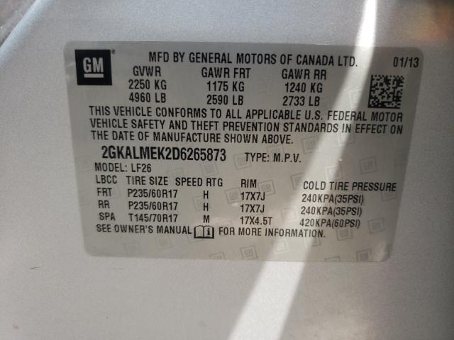 Photo 9 VIN: 2GKALMEK2D6265873 - GMC TERRAIN SL 