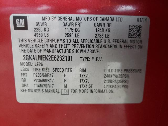 Photo 12 VIN: 2GKALMEK2E6232101 - GMC TERRAIN SL 