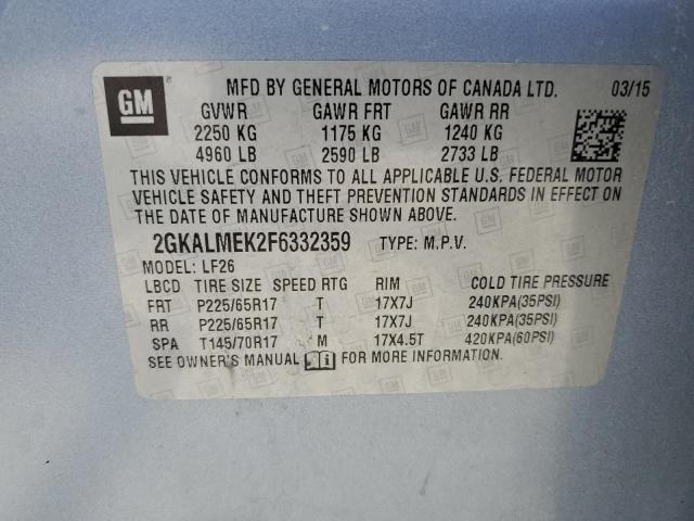 Photo 12 VIN: 2GKALMEK2F6332359 - GMC TERRAIN 