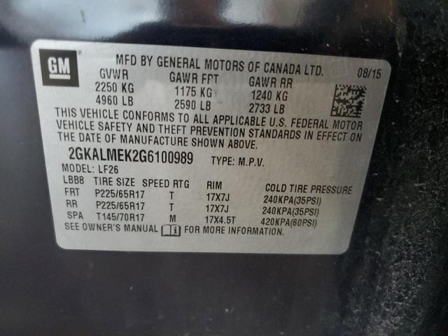 Photo 12 VIN: 2GKALMEK2G6100989 - GMC TERRAIN SL 