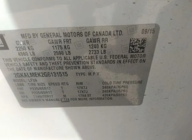 Photo 8 VIN: 2GKALMEK2G6131515 - GMC TERRAIN 