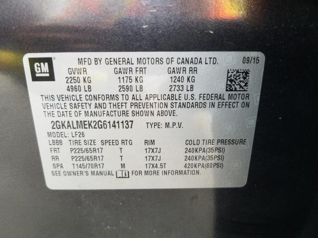 Photo 9 VIN: 2GKALMEK2G6141137 - GMC TERRAIN SL 