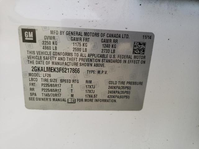 Photo 9 VIN: 2GKALMEK3F6217866 - GMC TERRAIN SL 