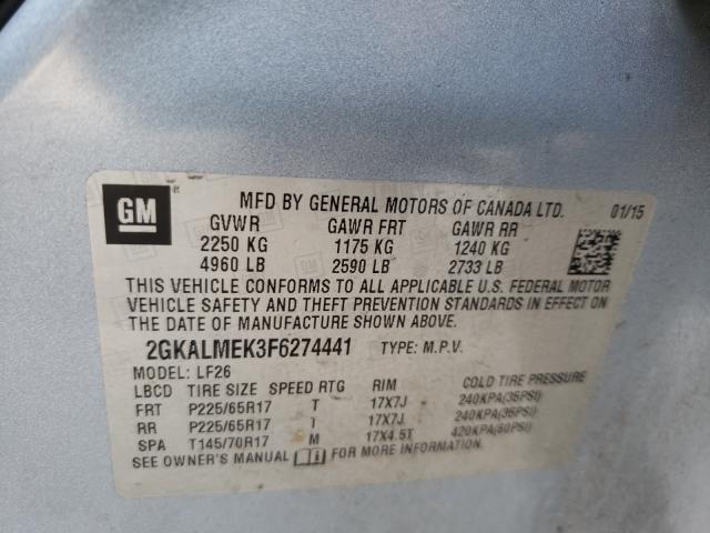 Photo 9 VIN: 2GKALMEK3F6274441 - GMC TERRAIN SL 