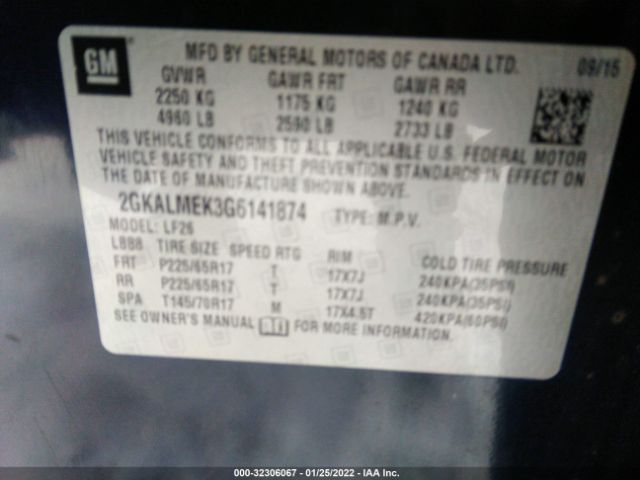 Photo 8 VIN: 2GKALMEK3G6141874 - GMC TERRAIN 