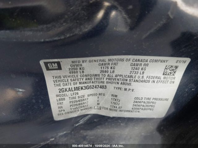 Photo 8 VIN: 2GKALMEK3G6247483 - GMC TERRAIN 