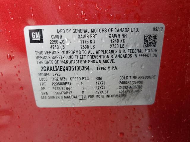 Photo 13 VIN: 2GKALMEK4D6138364 - GMC TERRAIN SL 