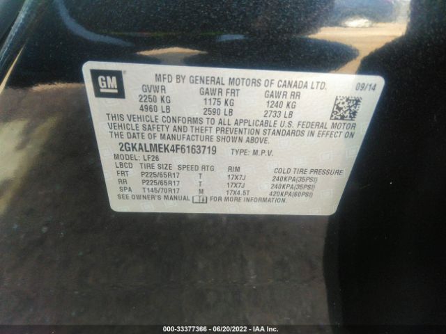 Photo 8 VIN: 2GKALMEK4F6163719 - GMC TERRAIN 