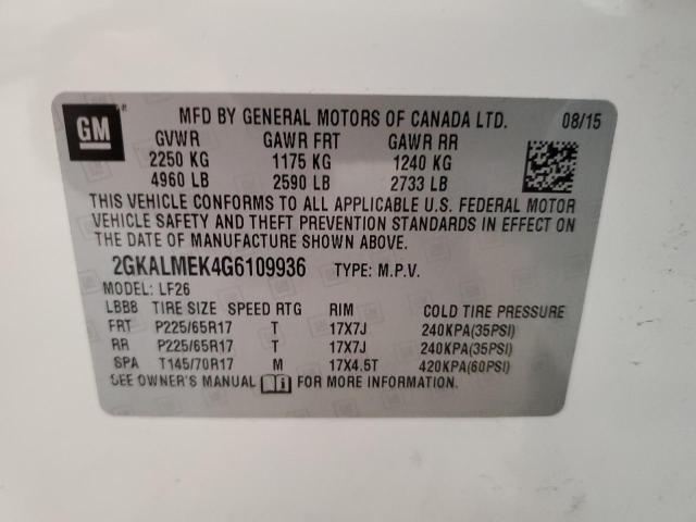 Photo 12 VIN: 2GKALMEK4G6109936 - GMC TERRAIN 