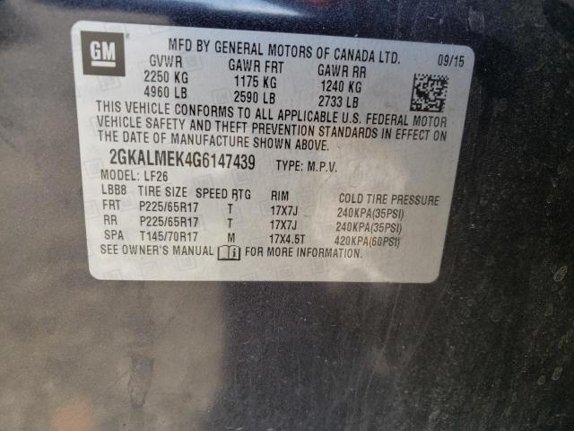 Photo 9 VIN: 2GKALMEK4G6147439 - GMC TERRAIN SL 