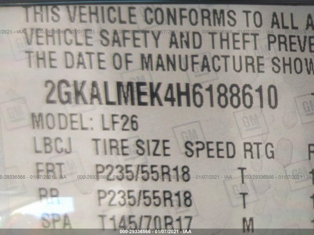 Photo 8 VIN: 2GKALMEK4H6188610 - GMC TERRAIN 