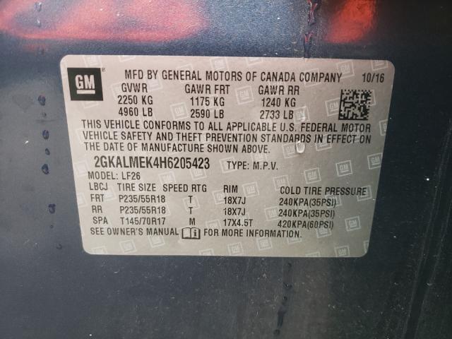 Photo 9 VIN: 2GKALMEK4H6205423 - GMC TERRAIN SL 